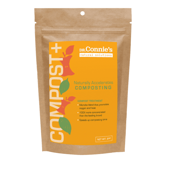 Dr. Connie’s Compost Plus 100x Concentrated Natural Compost Accelerator | Fast-Acting Microbe Blend for Indoor & Outdoor Bins, Tumblers, and Piles | Odour Control & Rapid Decomposition