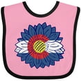 thumbnail image 3 of Inktastic Colorado Flag Sunflower Boys or Girls Baby Bib, 3 of 4
