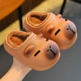 thumbnail image 2 of Capybara Themed Winter Girls Slippers Cozy Lined Indoor and Outdoor Footwear With Soft Material For Chilly Seasons Coffee,33, 2 of 3