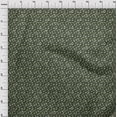 thumbnail image 3 of oneOone Georgette Viscose Sulu Green Fabric Leaves,Floral & Triangle Geometric Quilting Supplies Print Sewing Fabric By The Yard 42 Inch Wide, 3 of 4