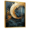 thumbnail image 2 of Designart "Spiraling In Golden Twilight I" Abstract Spirals Floater Framed Wall Decor, 2 of 5