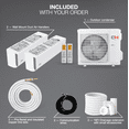 thumbnail image 2 of Cooper & Hunter 18000 230V Wall Mounted Dual 2 Zone Mini Split Heat Pump Air Conditioner 12K + 12K BTU Cover 1100 Sq Ft WiFi, 2 of 13