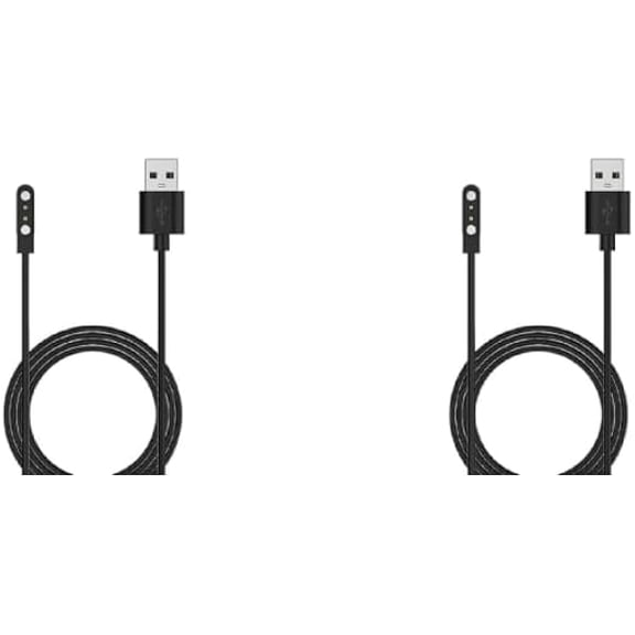can USB Charging Cable Accessory, Dock Adapter, Cable Extension Cord Charger for Smartwatch (2-Pack)