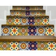 thumbnail image 6 of 4" X 4" Blue And Yellow Mosaic Peel And Stick Removable Tiles, 6 of 9