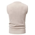 thumbnail image 5 of VNKIDY Men's Slim Fit Knitted Sweater Vest Outdoor Argyle Pattern Pullover Sleeveless V Neck Soft Jumper For Casual Daily Wear Leisure Knitwear, 5 of 6