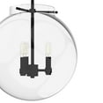 thumbnail image 4 of Hunter - Sacha 3-light Natural Black Iron, Medium Size Pendant Light, Dimmable, Modern Style, Globe Shaped, for Bedrooms, Kitchens, Dining, Living Rooms - 19658, 4 of 7
