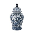 thumbnail image 6 of Refined Ceramic Jar for Living Room Decor - Classic Home Accent for Office Styling - Decorative Flower Vase for Room, Bedroom, House , and Table Interior Placement - 19", Blue & White, 6 of 12