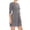 Heather Grey, variant on YEMAK Women's 3/4 Sleeve Crewneck Lovely Pompom Cabel Knit Sweater Midi Dress HB3137-HGR-M