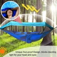 thumbnail image 6 of Ayamaya [3 in 1]Camping Hammock with Mosquito Net & Sunshade Cloth & Tree Straps for 2 Person, Portable Nylon Pop up Swing Hammock Blue, 6 of 7
