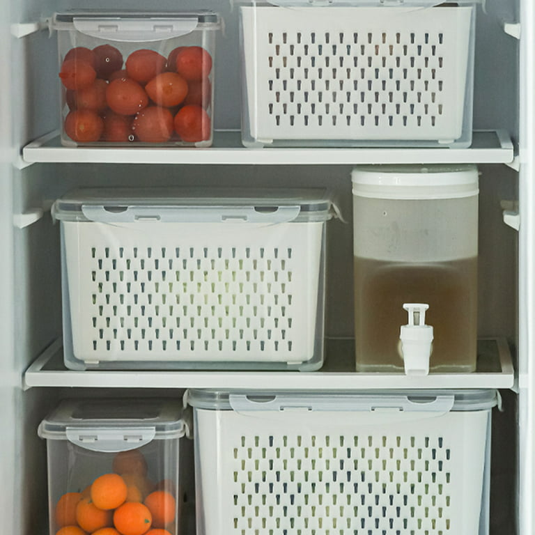 Beautiful, clean and organized fridge with wood and glass storage containers!  #fridgegoals #fri…