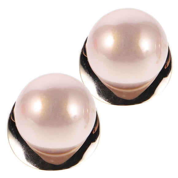 Luxshiny 1Par Aretes Grandes De Disco Y Perla Falsa Con Y Para Mujer