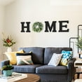 thumbnail image 6 of Wood Home Sign with Artificial Eucalyptus Wreath for O, Hanging Farmhouse Wall House Decor Wood Letters for Wall Art Rustic Home Decor, Wall Decor for Living Room Kitchen Entryway, 6 of 9