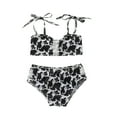 thumbnail image 2 of Hicidod Girls Swimsuits Bikini Set 2 Pieces Cute Printed Beach Swimwear with Adjustable Shoulder Strap Toddler Bathing Suit 7-16Y, 2 of 8
