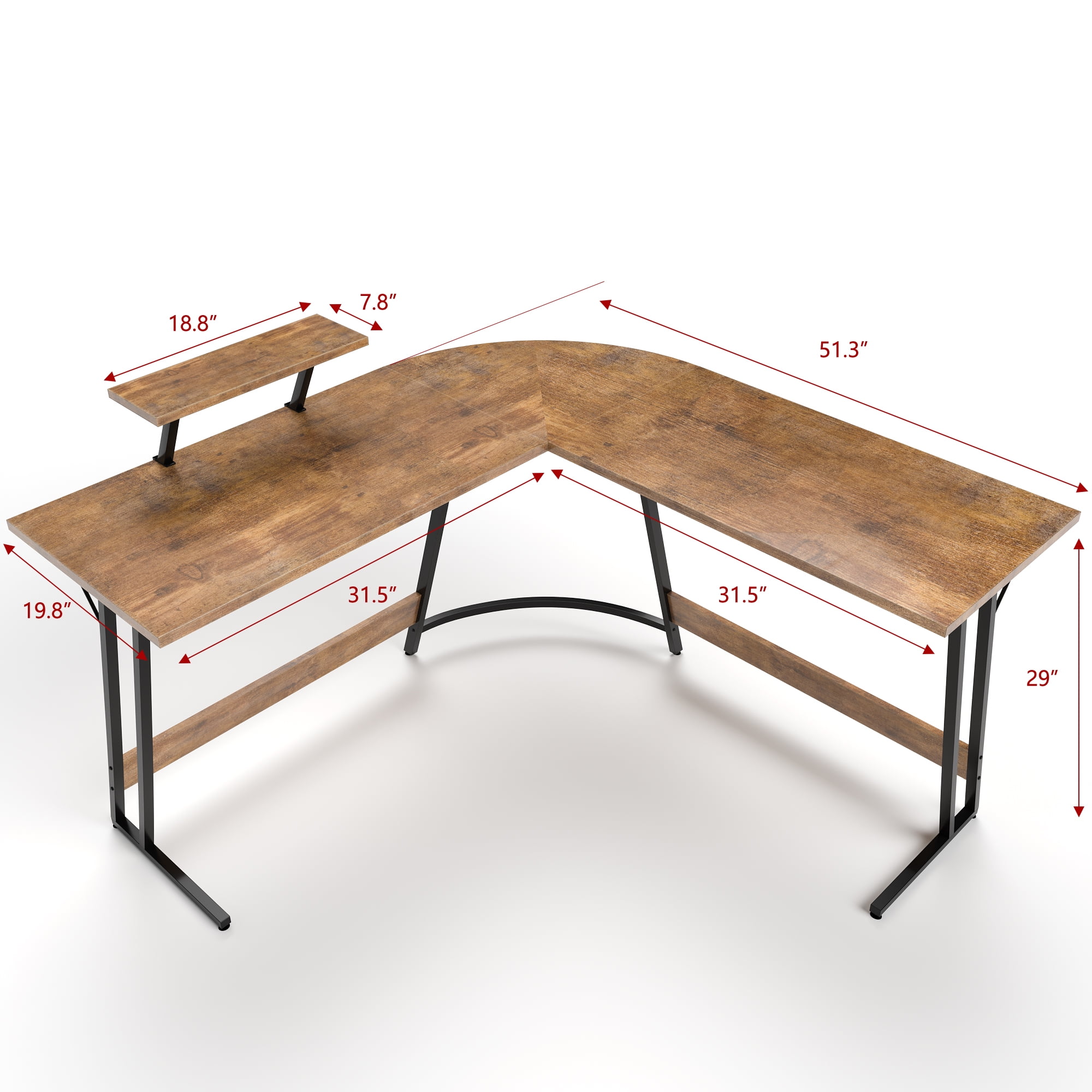 Homall LShaped Gaming Desk 51 Inches Corner Office Desk with Removable