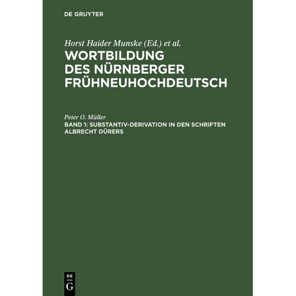 Substantiv-Derivation in den Schriften Albrecht Dürers, (Hardcover)
