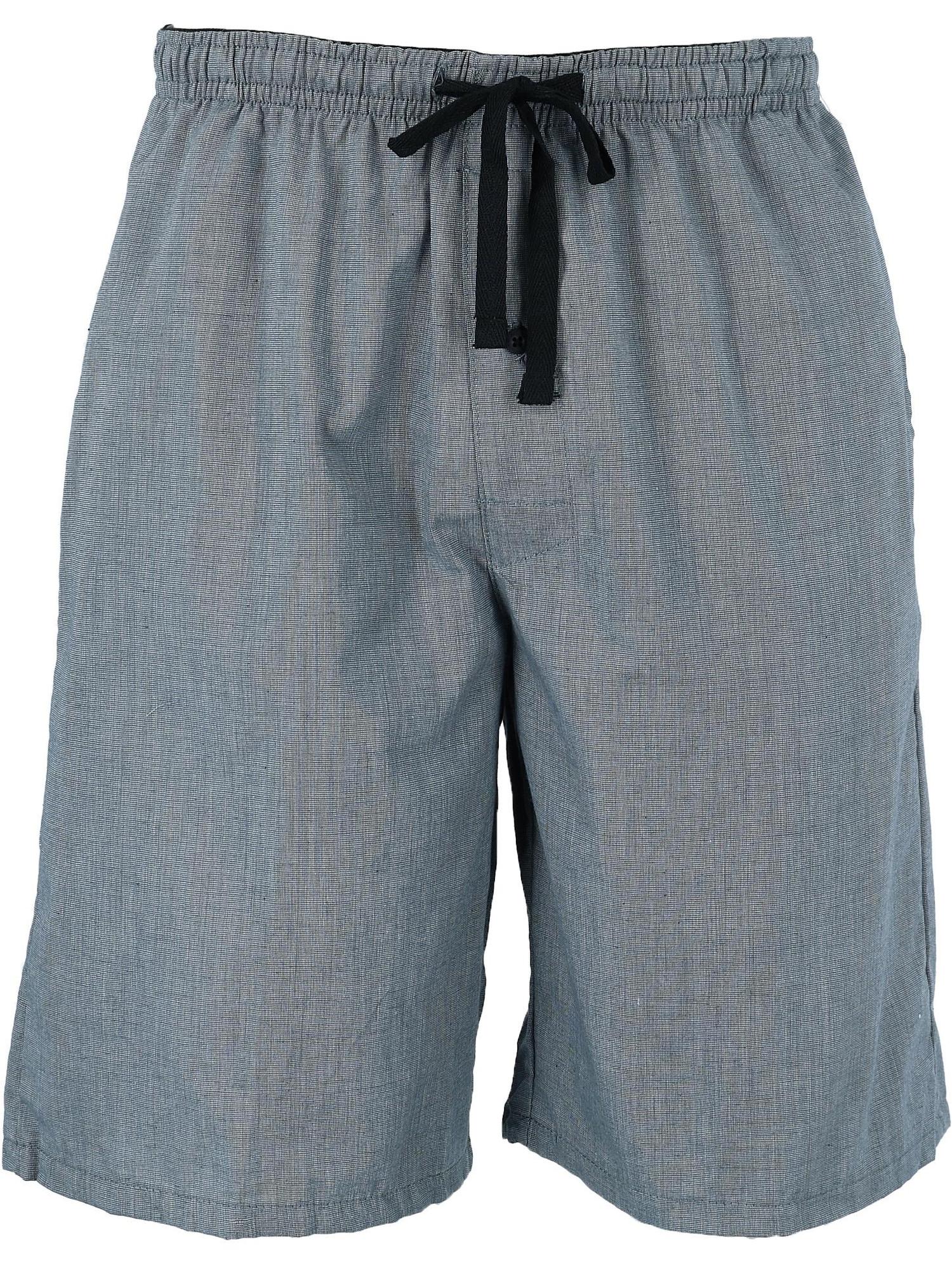 Hanes Men's Cotton Madras Drawstring Sleep Pajama Shorts