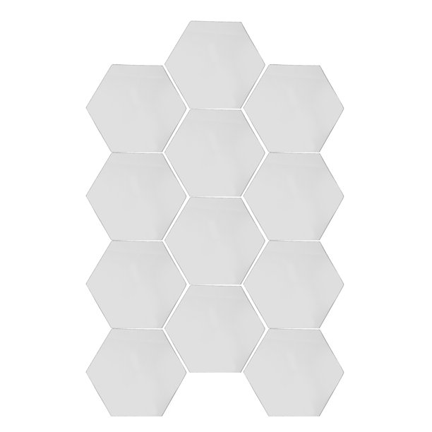 unbranded 12Ud Stickers Automontables Pared De Acrílico Plateado Para En Y