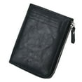 thumbnail image 4 of LOLIPPYY Men Fashion Wallet Rfid Blocking Black Zipper Pocket Purse for Secure Money Storage, 4 of 8