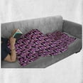 thumbnail image 5 of Abstract Soft Flannel Fleece Throw Blanket, Irregular Geometrical with Bold Outlines and Spots, Cozy Plush for Indoor and Outdoor Use, 50" x 70", Purple Pink, by Ambesonne, 5 of 5