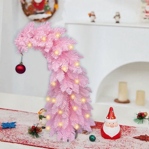 hengsof Halloween Christmas Tree Artificial Crooked Neck Christmas Tree Halloween, Christmas & Holiday Parties Decoration