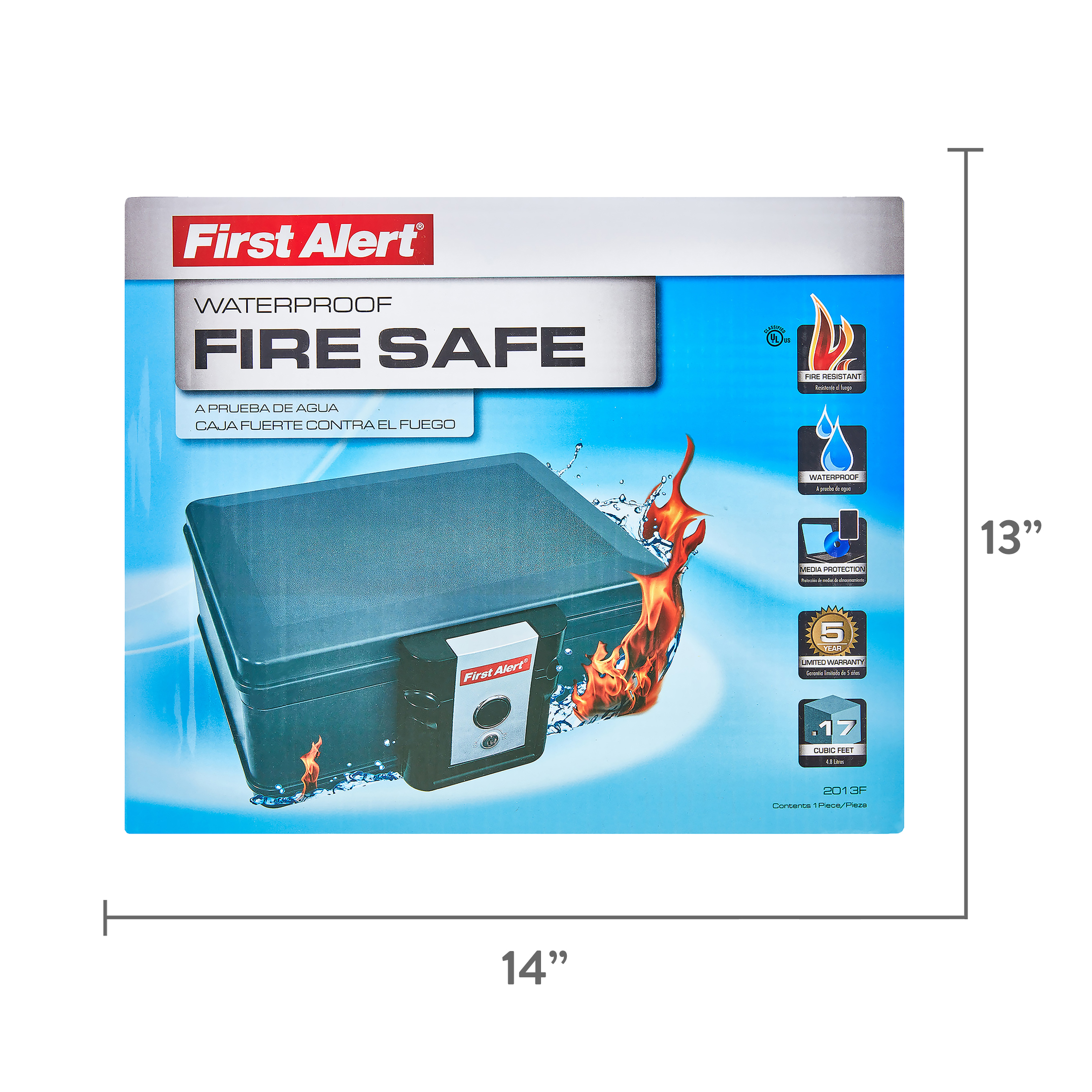 First Alert 2013F Water and Fire Protector File Chest, 0.17 Cubic Ft. - image 5 of 5