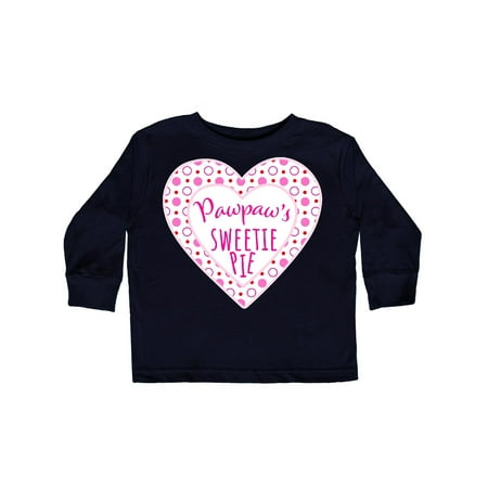 

Inktastic Pawpaw s Sweetie Pie with Pink Hearts Gift Toddler Boy or Toddler Girl Long Sleeve T-Shirt