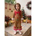 thumbnail image 4 of RUINIXCW Toddler Baby Boy Girl Christmas Gingerbread Outfit Infant Baby Girls Boys Fall Winter Clothes Cute Gingerbread Man Long Sleeve Hoodie and Suspender Pants Set, 4 of 9