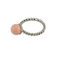 thumbnail image 4 of Anillo de de boda de flores con cuentas de perlas de concha de agua dulce ajustable vintage Rosa coral Yuyangstore Anillo base en blanco, 4 of 6