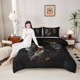 thumbnail image 4 of Feelyou Couple Lion Animal Full Size Comforter Sets, Kawaii Black Girl Bedding Comforter Set, Tribal Western Princess Reversible Bedding Sets, Ultra Soft Home Decor, 3-Piece, 4 of 8
