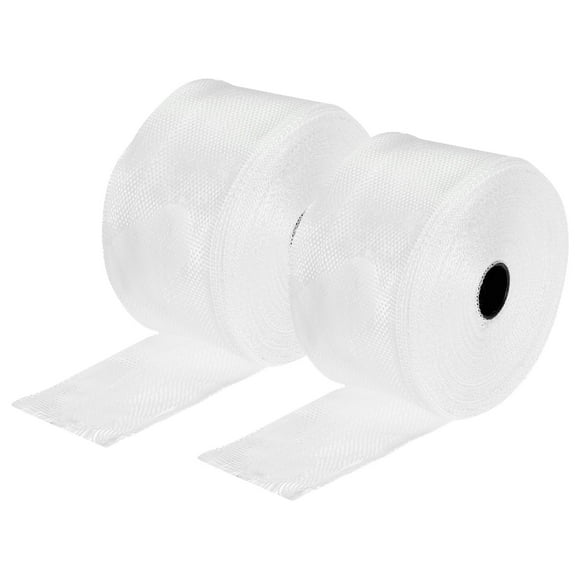 Unique Bargains 2pcs Fiberglass Cloth Tape 30m(33 Yard)x50mmx0.15mm Fiberglass Mesh Glass Fiber Mesh Fabrics Insulation Tape
