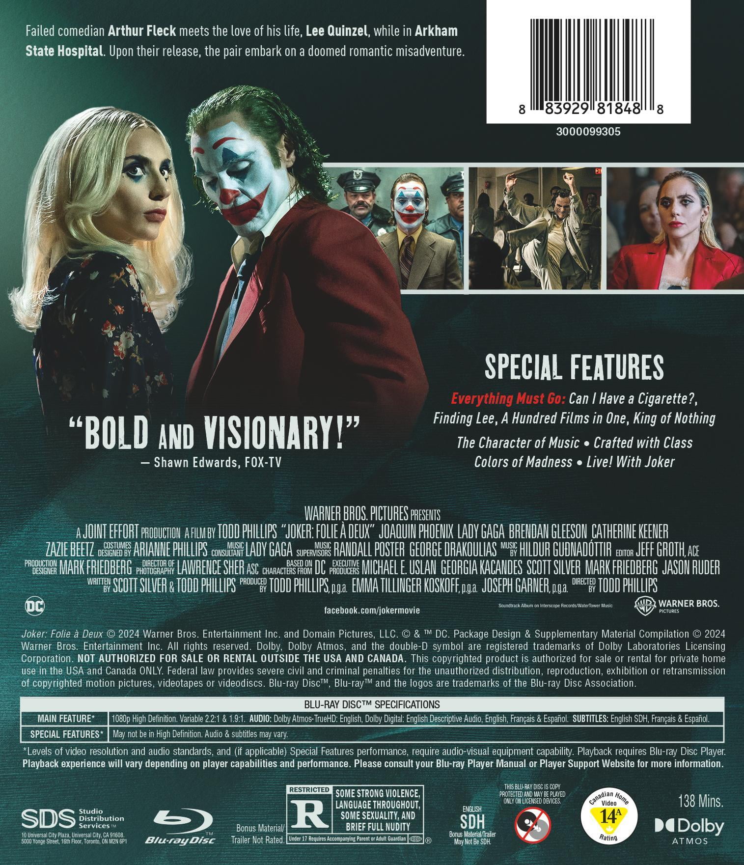Joker: Folie a Deux (Blu-ray), Drama, Warner Bros. - Walmart.com