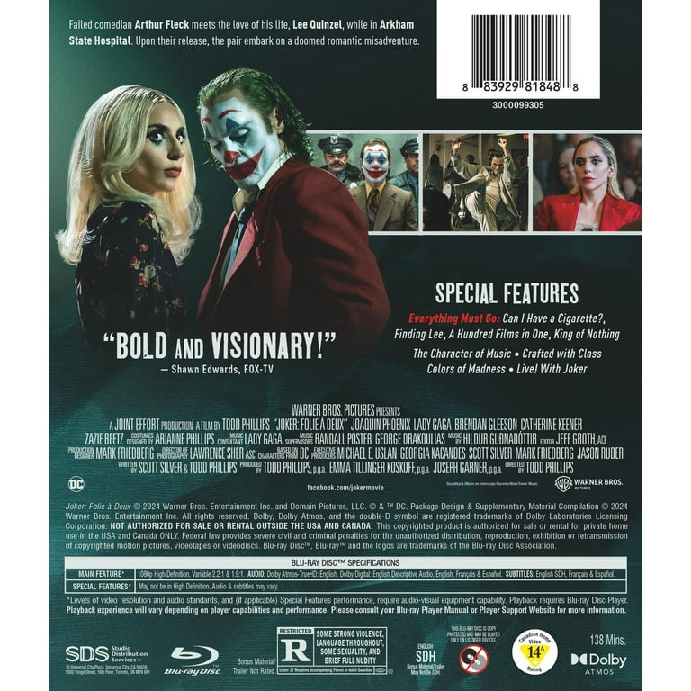 Joker: Folie a Deux (Blu-ray), Drama, Warner Bros. - Walmart.com