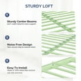 thumbnail image 5 of Ktaxon Loft Bed Full Size with Flat Rungs, No Box Spring Required,Heavy Duty Metal Slat Support, Green, 5 of 6