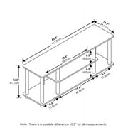 Furinno Turn-N-Tube No Tool 3-Tier Entertainment TV Stands, Black