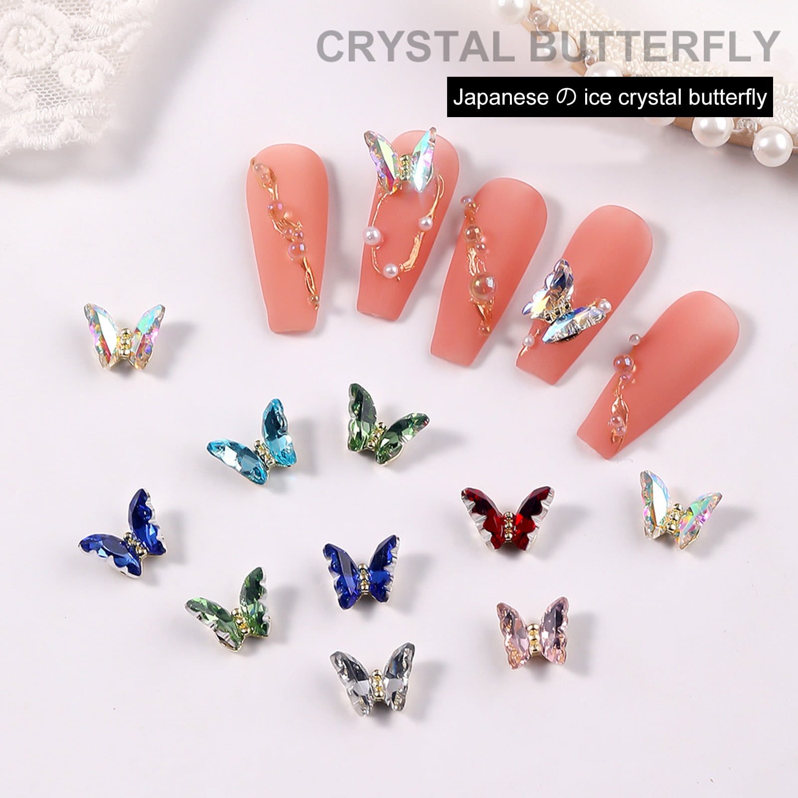 Grofry 10Pcs Nail Art Decor Shining Threedimensional Gloss Nonfading