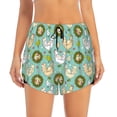 thumbnail image 2 of Vsdgher Chicken Laying Eggs Print Women's Running Double Layer Shorts High Waisted with Pockets Elastic Yoga Workout Athletic Gym Sports, 2 of 8