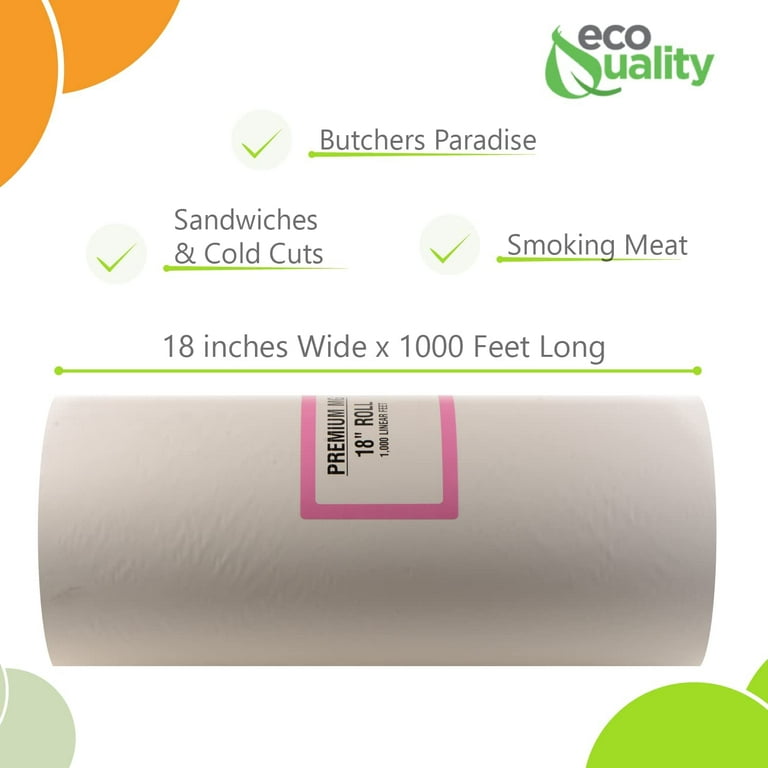 8 PACK] MG-18 White Butcher Paper Roll 18 x 1000 ft - Roll for