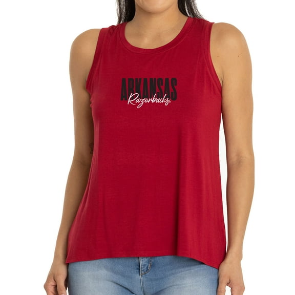 Women's Cardinal Arkansas Razorbacks A-Line Hannah High Neck Tank Top