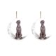 thumbnail image 1 of Iron Art Siéntese en la luna Lovely Dog Moon Ornament para los amantes de los perros Christmas Tree Pendent 2PC Wmkox8yii gf6363, 1 of 4