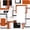 Burnt Orange Mid Century Modern Geometric, variant on Outlet Covers Vintage Leaves Watercolor Eucalyptus 1 Gang Wall Plate Single Rocker Light Switch Cover Decorative GFCI Receptacle Cover Electrical Switchplate for Bathroom Bedroom Decor