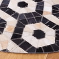 thumbnail image 3 of SAFAVIEH Studio Leather Mellony Geometric Area Rug, Black/Beige, 6' x 6' Round, 3 of 8
