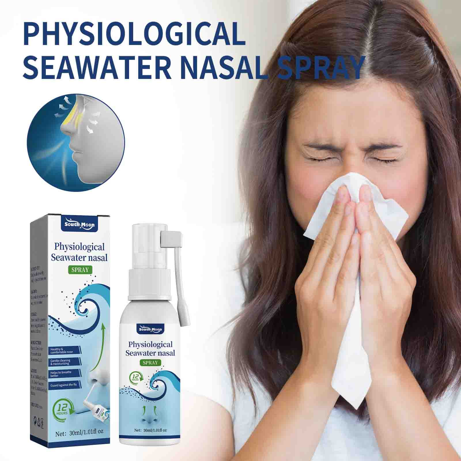 Lingouzi Saline Nasal Spray, Used To Relieve Nasal Congestion Caused By