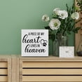 thumbnail image 4 of Zomyto 7"x7" Pet Loss Memorial Decorative Wooden Box Sign A Piece of My Heart Lives in Heaven Wood Block Plaque Decor Home Shelf Sympathy Gift for Loss of Dog Cat, 4 of 5