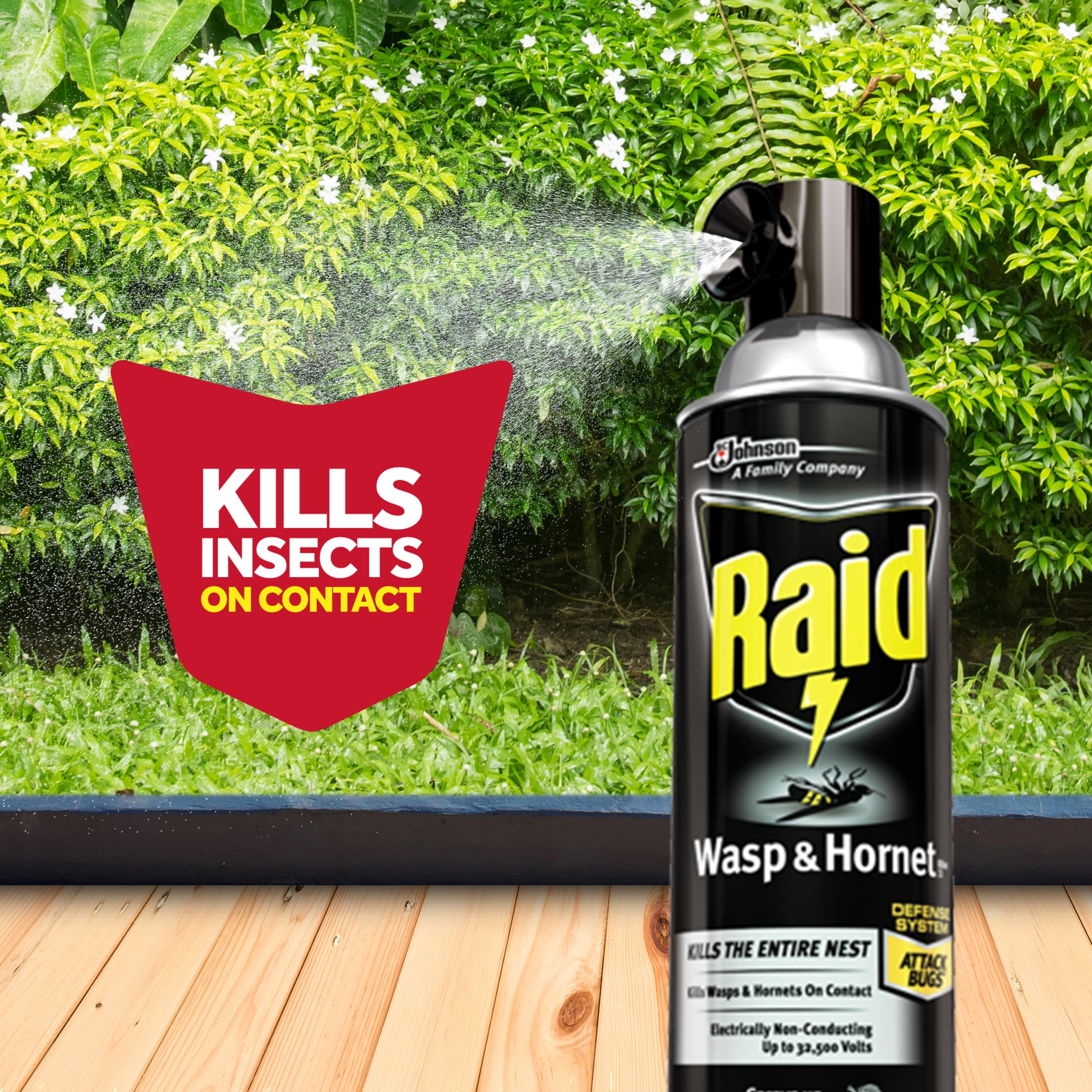 Raid Wasp & Hornet Insect Killer 33 Bug Spray, 14 oz, 3 Count