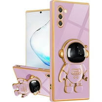 Galaxy Note 10 Case for Astronaut Stand, Designed for 6D Electroplated Galaxy Note 10 4G/5G Phone Case,Soft TPU Protective Shockproof Flexible Samsung Galaxy Note 10 Case 6.3 inch,Purple