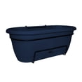 thumbnail image 4 of Bloem Lucca 18" Self-Watering Resin Balcony Box Planter with Metal Hanger for Railings, Navy, 4 of 4
