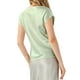 thumbnail image 3 of Blusa Casual Elegante de Manga Corta con Cuello de Cowl INSPIRE CHIC para Mujeres en Verde Claro Talla M, 3 of 6