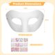 thumbnail image 5 of 24 máscaras de papel maché con pegatinas de gemas, juego de decoración de máscaras en blanco con pegatinas de joyas autoadhesivas, máscaras artesanales blancas de media cara para fiestas de cosplay, 5 of 6