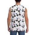 thumbnail image 4 of Lsque Panda Bear1 Print Men's Cotton Blend Sleeveless Muscle Shirts (S-3XL)- Moisture Wicking, Odor Protection, UPF 30+,Large, 4 of 8