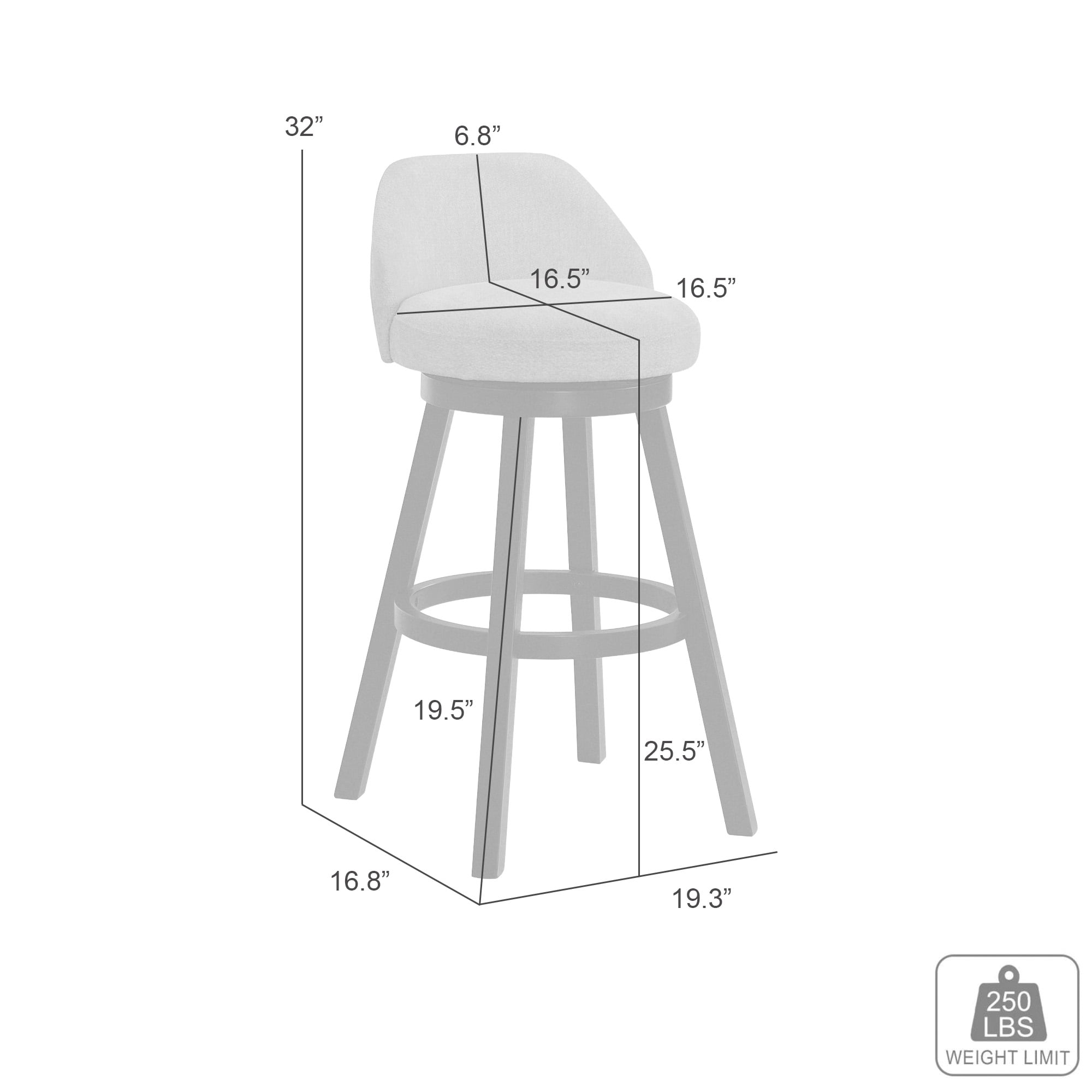 Erika Modern Transitional Swivel Wood Counter Height Kitchen Bar Stool in White Finish with Light Blue Fabric Upholstered Seat - Set of 3
